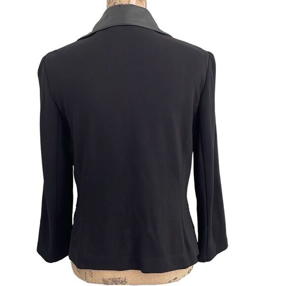 EUC Bailey 44 Nordstrom Tweed Faux Leather Quilted Collar Trim Moto Jacket Size - Picture 4 of 11